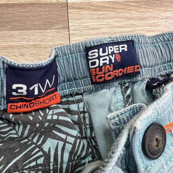 Superdry Men's Sunscorched Chino Shorts Blue 31 W Chino Shorts - JL372 - Picture 2 of 11
